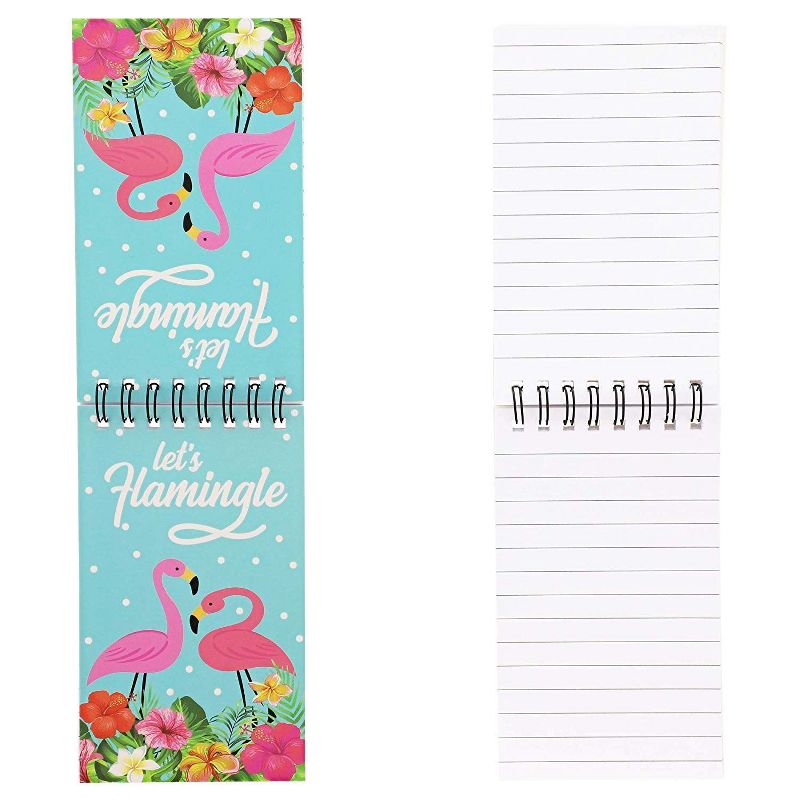12Pack Lets Flamingo Spiral Notepads Notebooks Gift Tropical, 5.2x3"