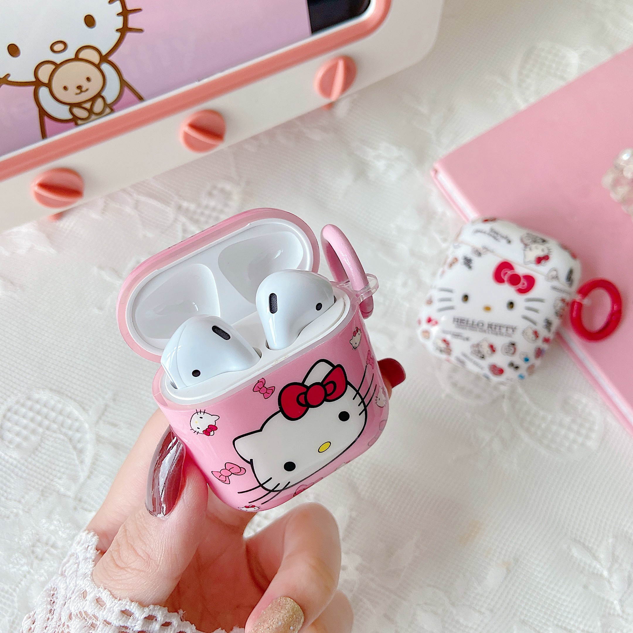 Case for AirPods Pro Case Cute Case for AirPods 3 Kids Girls Teens Women Boys With Pretty Design With Keychain Pretty Design