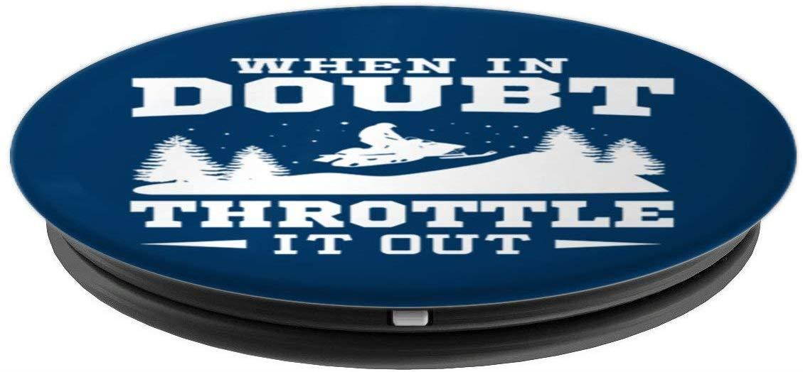 When In Doubt Throttle It Out - Snowmobile - Blue