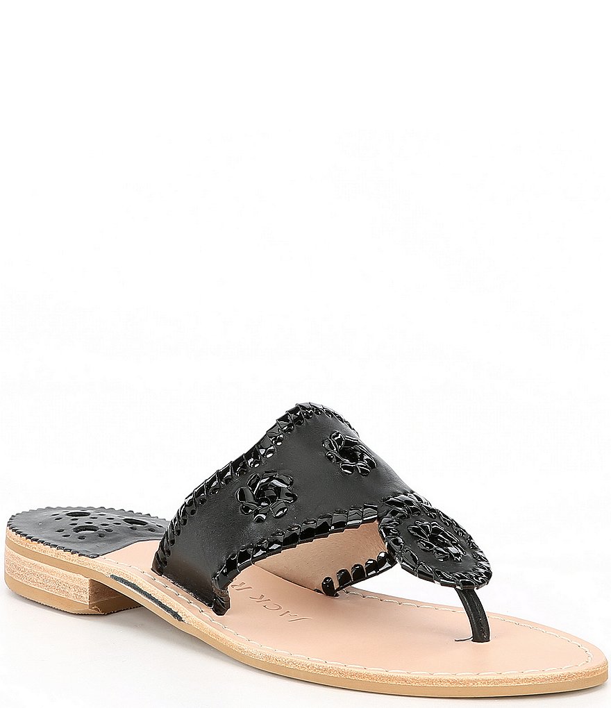 Jack Rogers Jacks Patent Flat Sandals