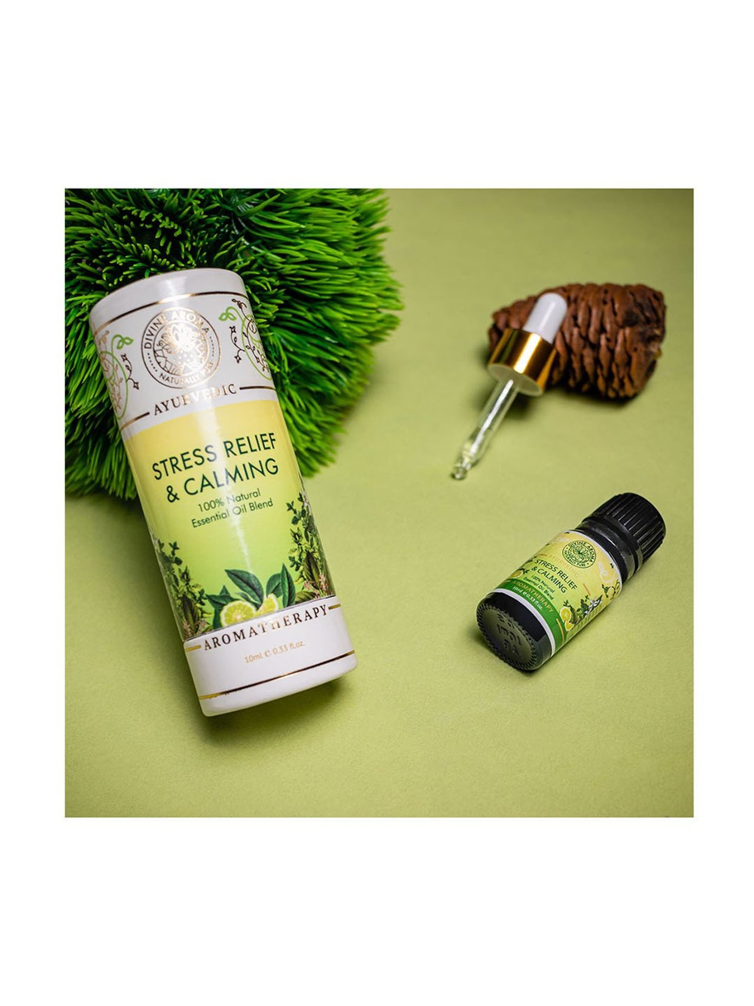 Divine Aroma Stress Relief and Calming Essential Oil Blend - 10 ml