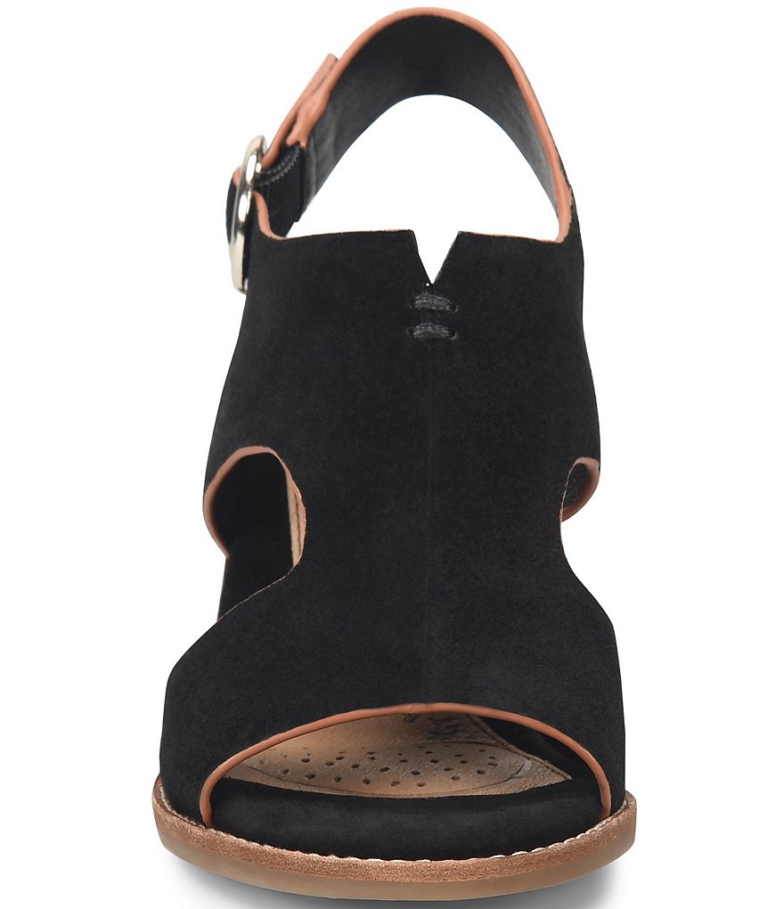 Sofft Maben Suede Slingback Block Heel Sandals