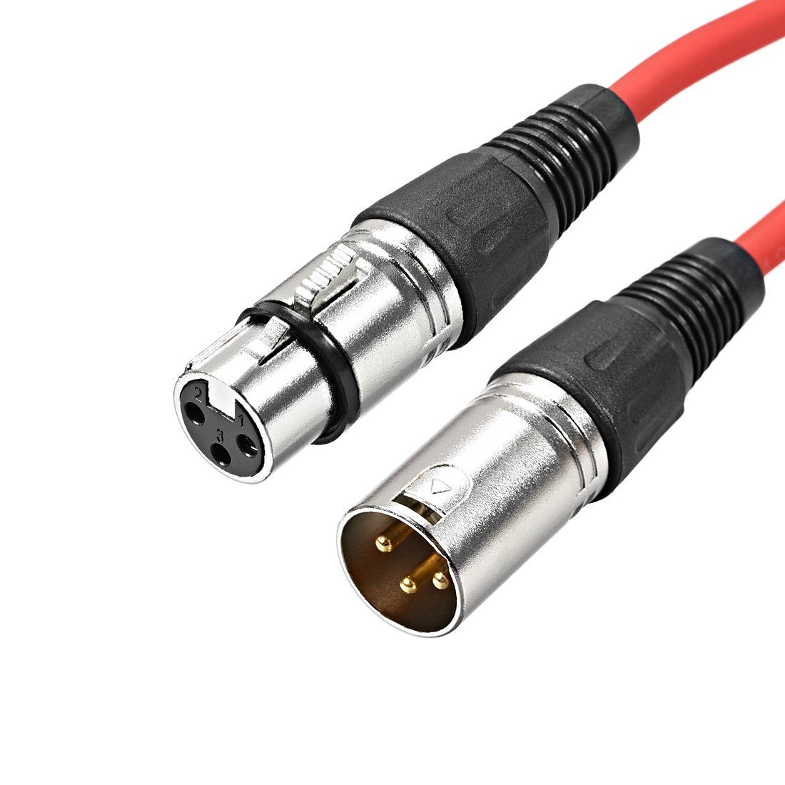 XLR Male to XLR Female Cable Line for Microphone Video Camera Sound Card Mixer Silver Tone XLR Red Line 1M 3.2ft