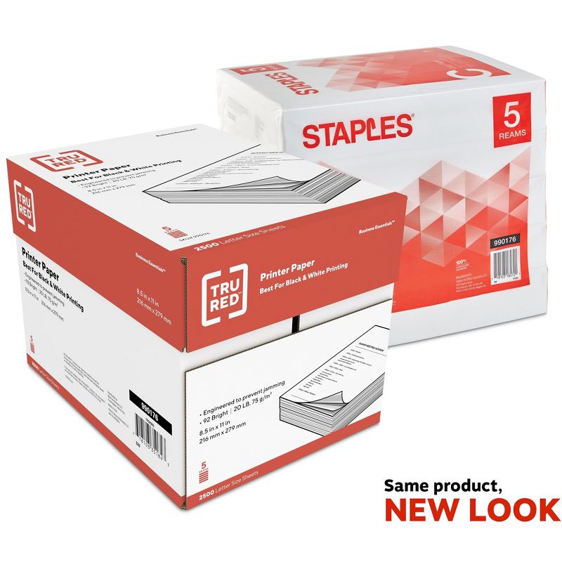 TRU RED 8.5 x 11 Printer Paper, 20 lbs., 92 23479-U/TR56960