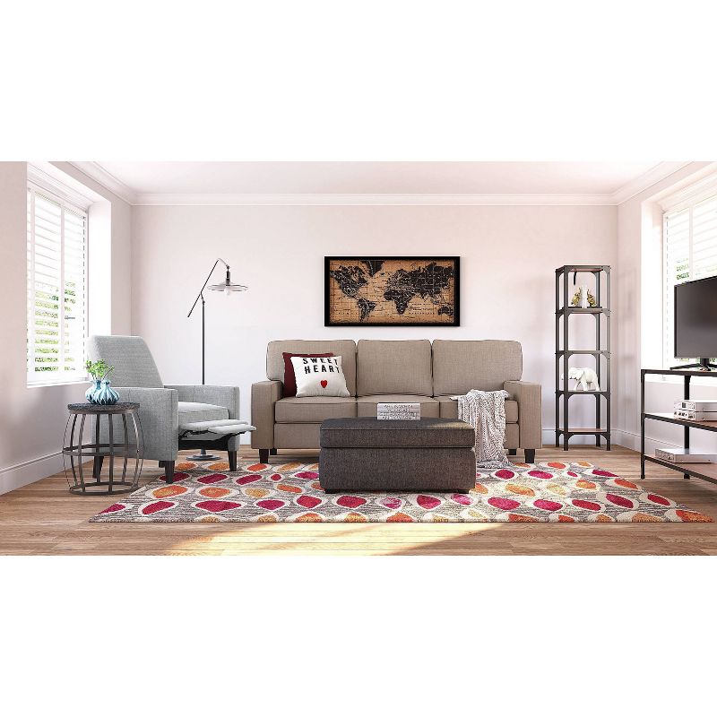 64" Overland Bookshelf Wood and Black Metal - Serta