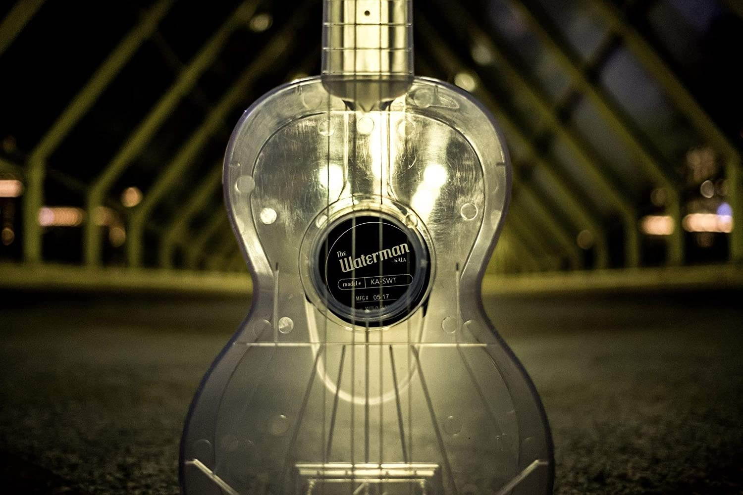 Kala Gloss All Clear Transparent Ice Waterman Soprano Ukulele with Tote Bag