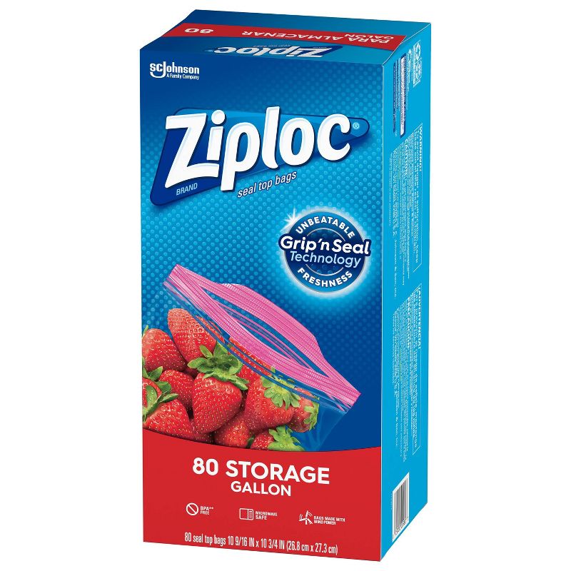Ziploc Grip N Seal Super Mega Pack Storage Gallon - 80ct