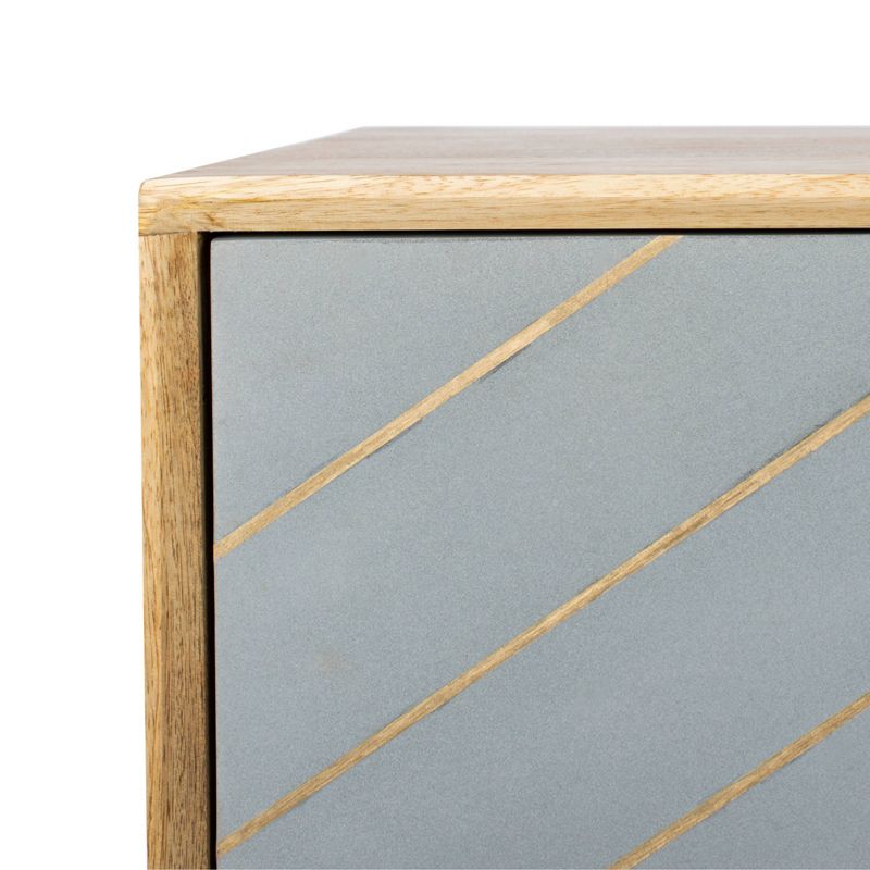 Titan Gold Inlayed Cement Sideboard Natural - Safavieh