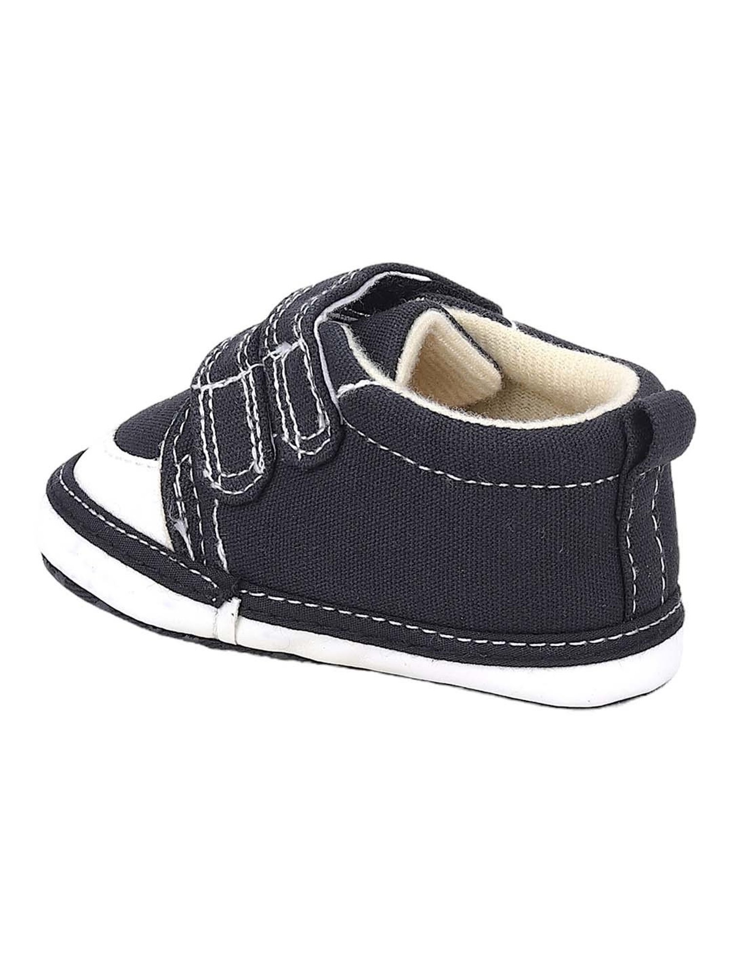 Baby Moo Kids Brown & White Velcro Shoes