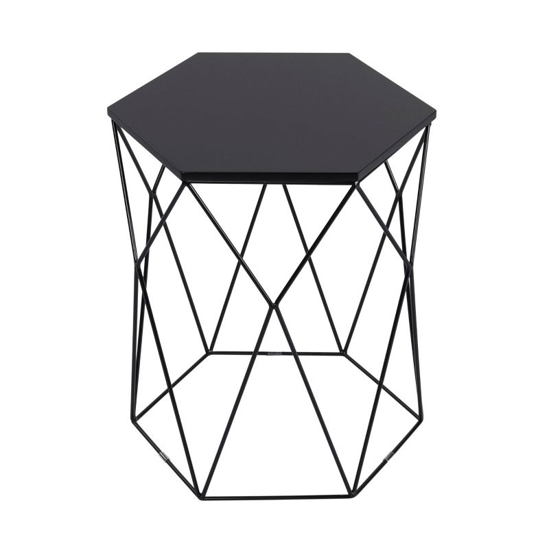 Element Geometric Side Table Midnight Black - Adore Decor