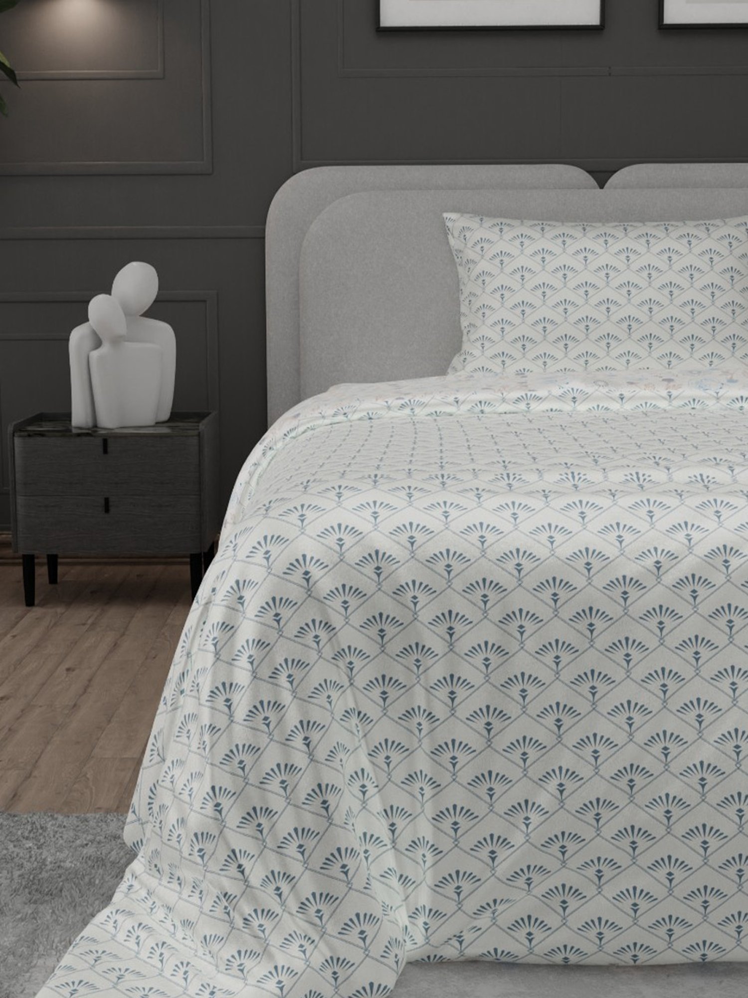 Stoa Paris Elegance Off White Polyester 300 TC Single Comforter