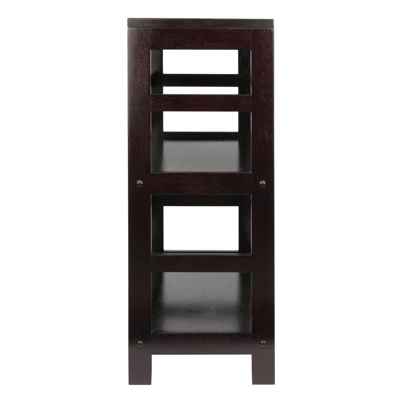 29.21" 2 Tier Leo Shelf Storage or Bookshelf Wide Espresso Brown - Winsome