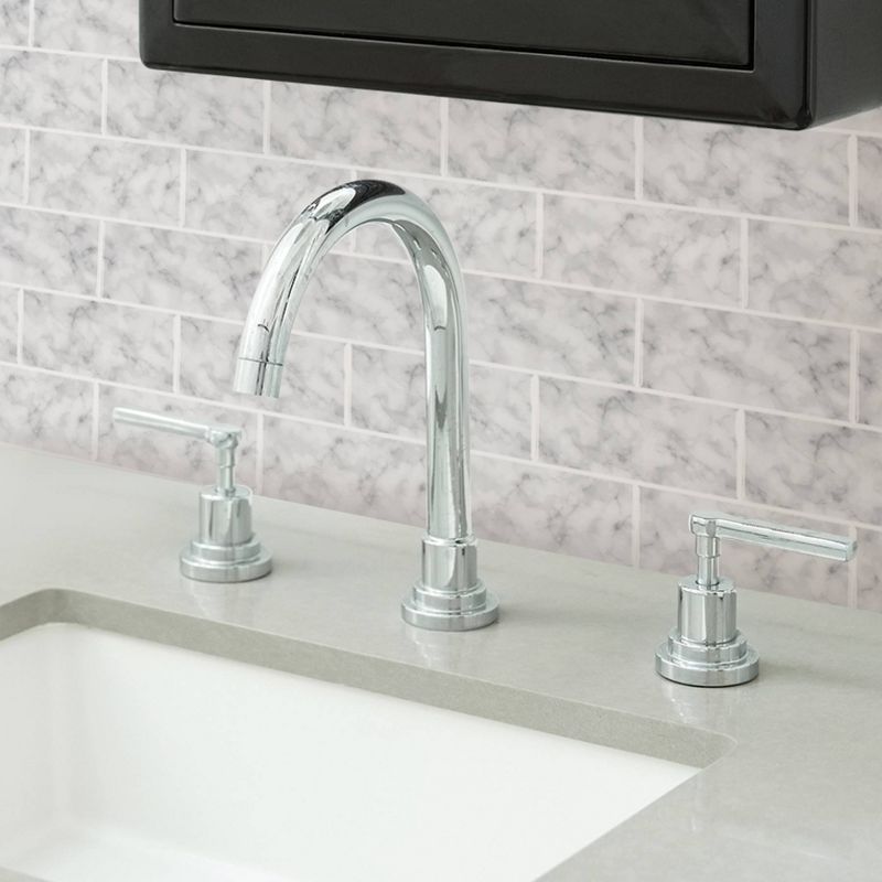 Brewster Subway Carrara Peel & Stick Backsplash Tile Paper White