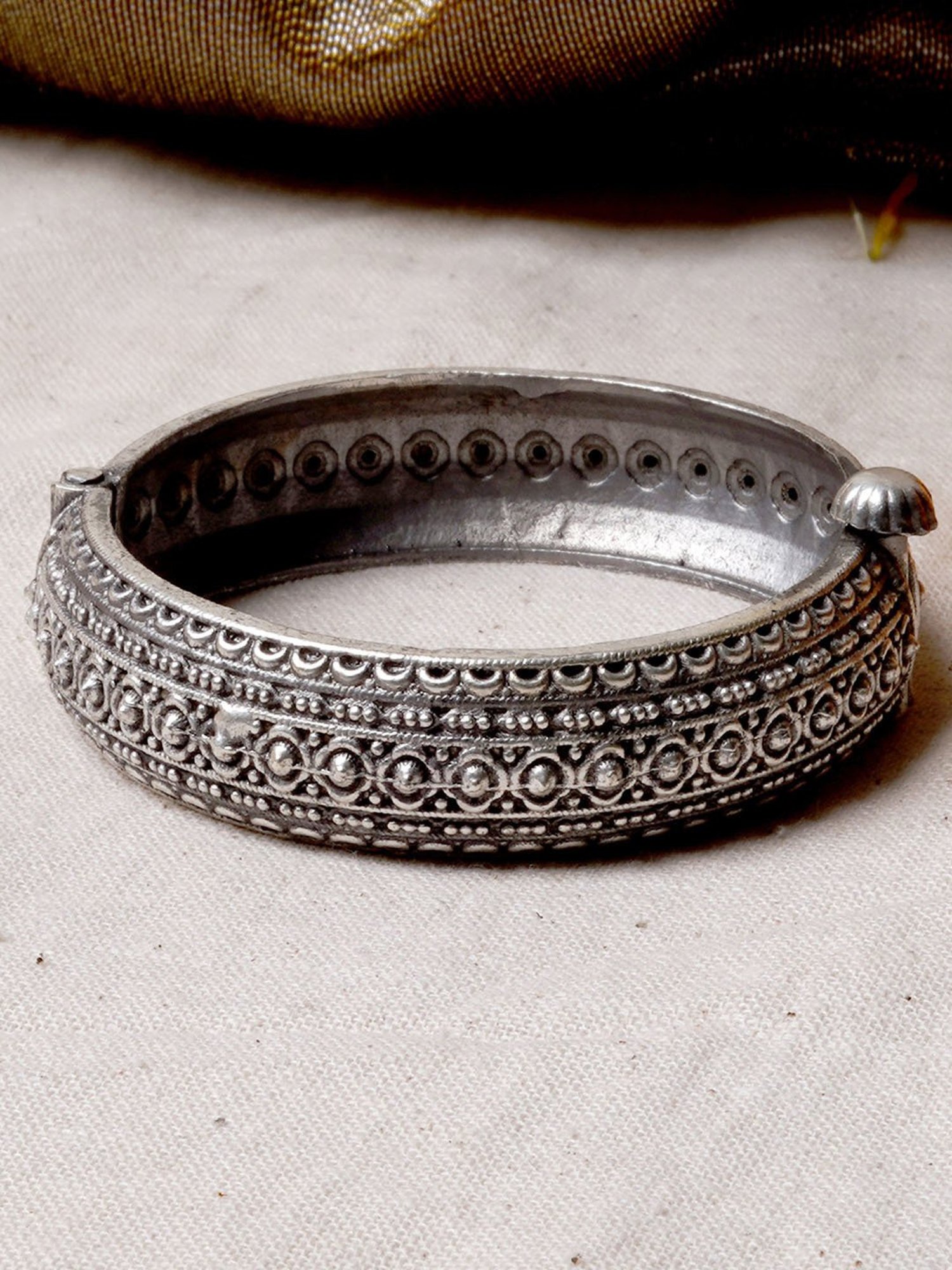 Bold by Priyaasi Trishul Rudraksh Silver-Plated Bracelet for Men