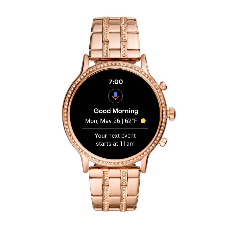 Fossil Gen 5 Smartwatch Julianna HR 44mm - Rose Gold-Tone Stainless Steel