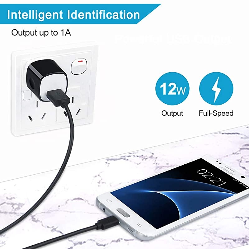 Port USB Wall Charger, Charging Block, 5Pack Travel 1A USB Charger Cube Brick Charger Boxes Compatible iPhXs Max/X/8 Plus/7/6S Plus, Samsung Galaxy S10e S10 S9 S8 Plus/S7/Note 9/8, LG G8 G7