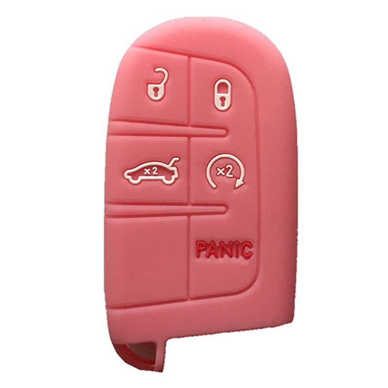 Key Case Cover Jacket Silicone Rubber Fob Keyless Remote Holder Skin fit for JEEP FIAT DODGE CHRYSLER Smart Remote Key Case