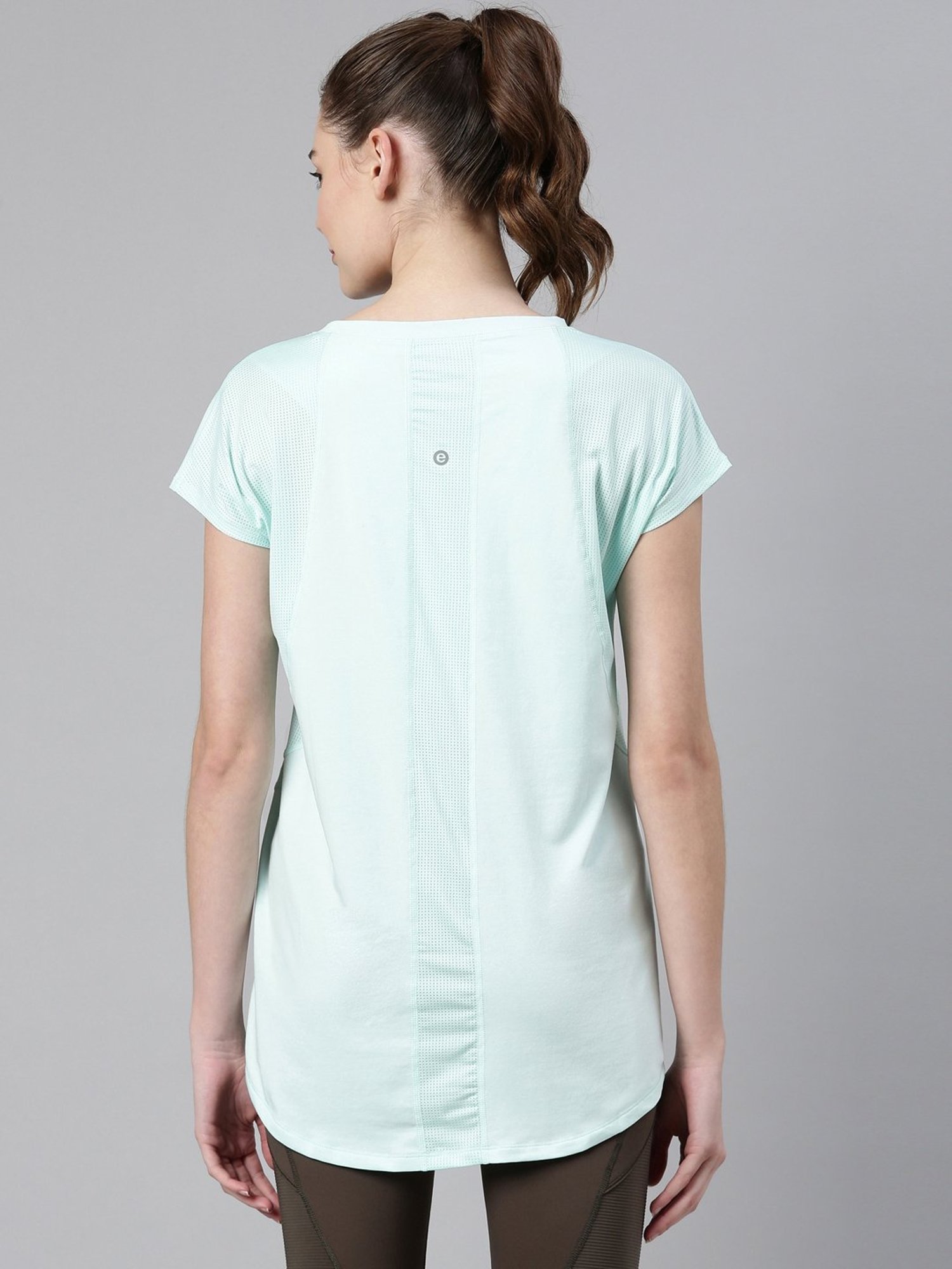 Enamor Blue Cotton Graphic Print Sports T-Shirt