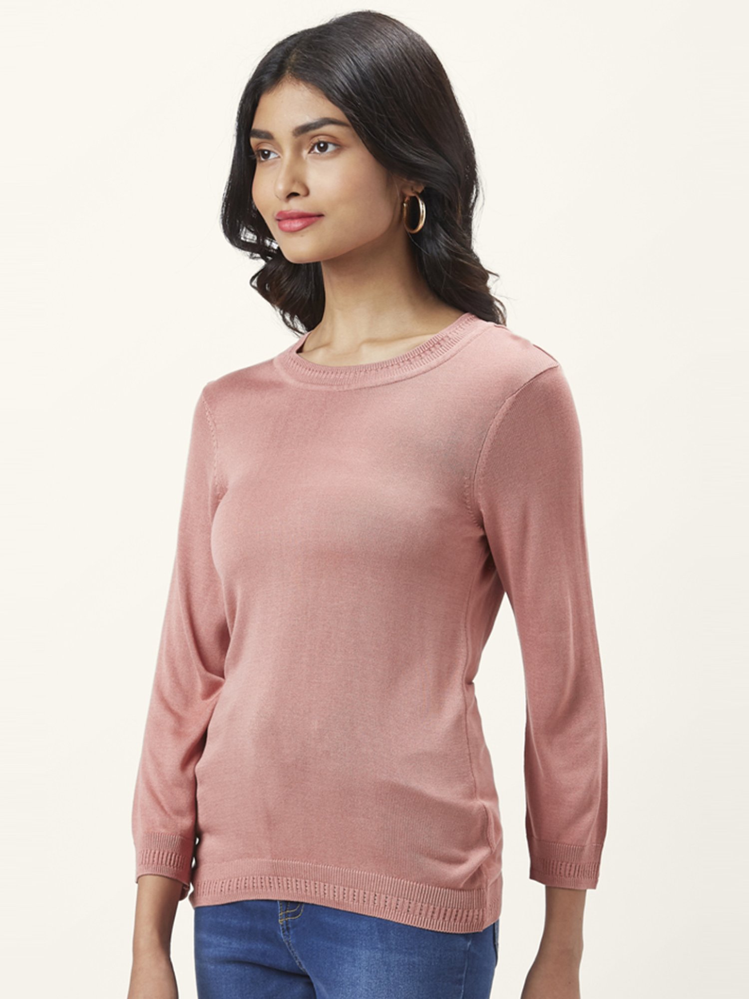 Honey by Pantaloons Pink Regular Fit Sweater