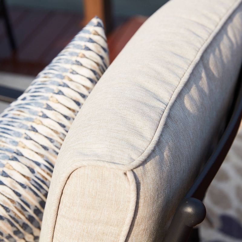 5pc Conversation Steel Patio Seating Sets Cream - Lokatse