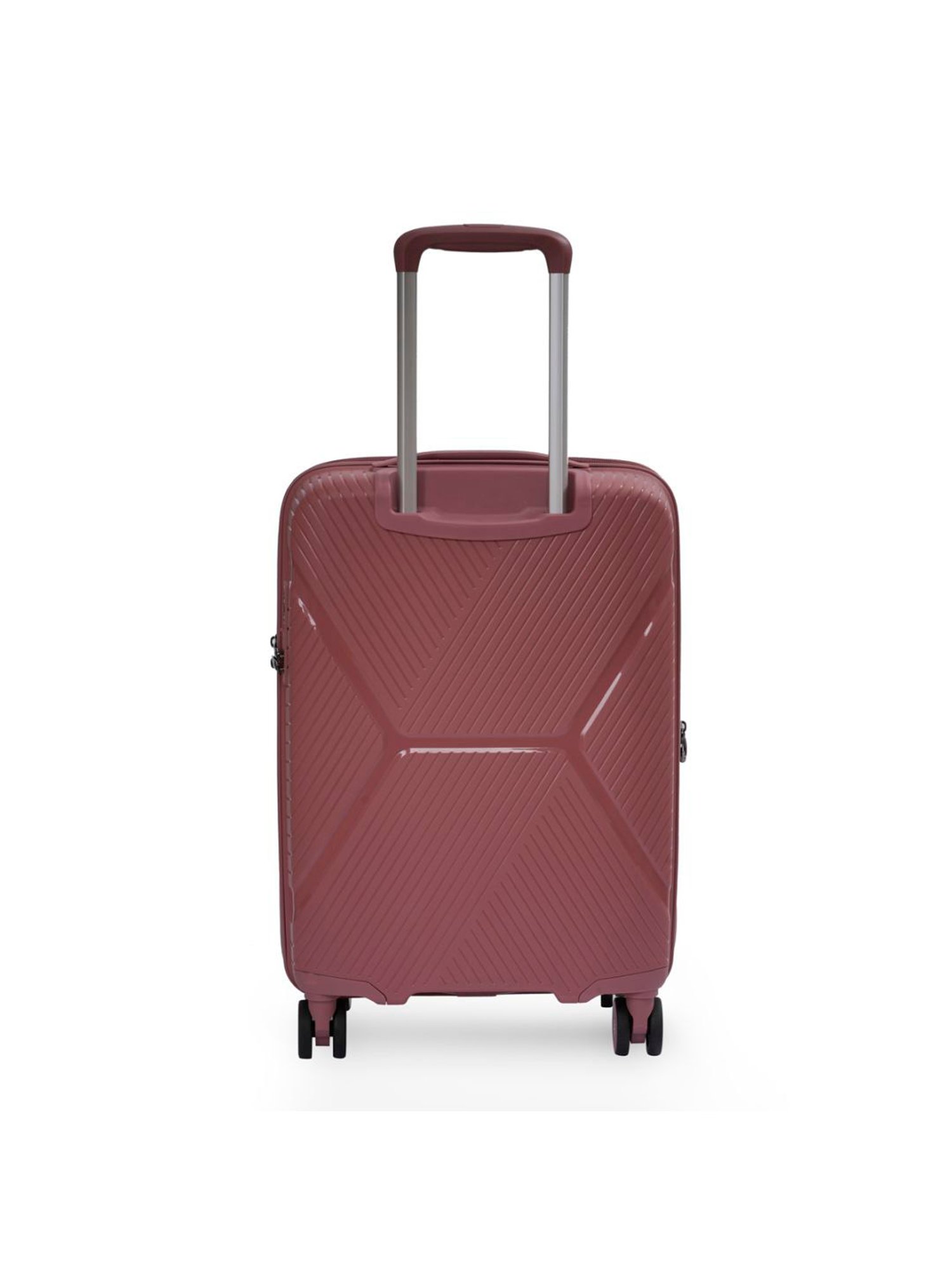United Colors of Benetton Galaxy Pink Textured Hard Cabin Trolley Bag - 55 Cm