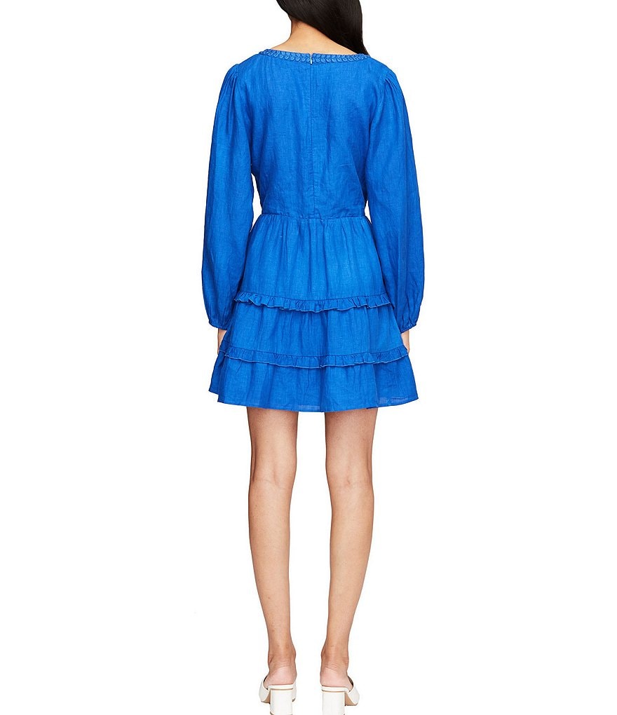 Roller Rabbit Long Sleeve Tiered Linen Naema Dress