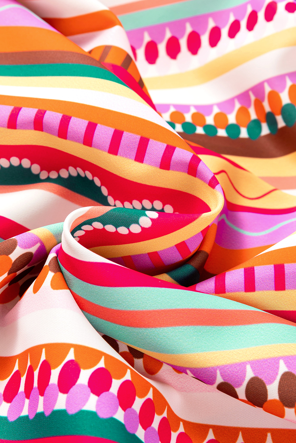 Multicolour Boho Striped Spaghetti Strap Smocked Back Maxi Dress