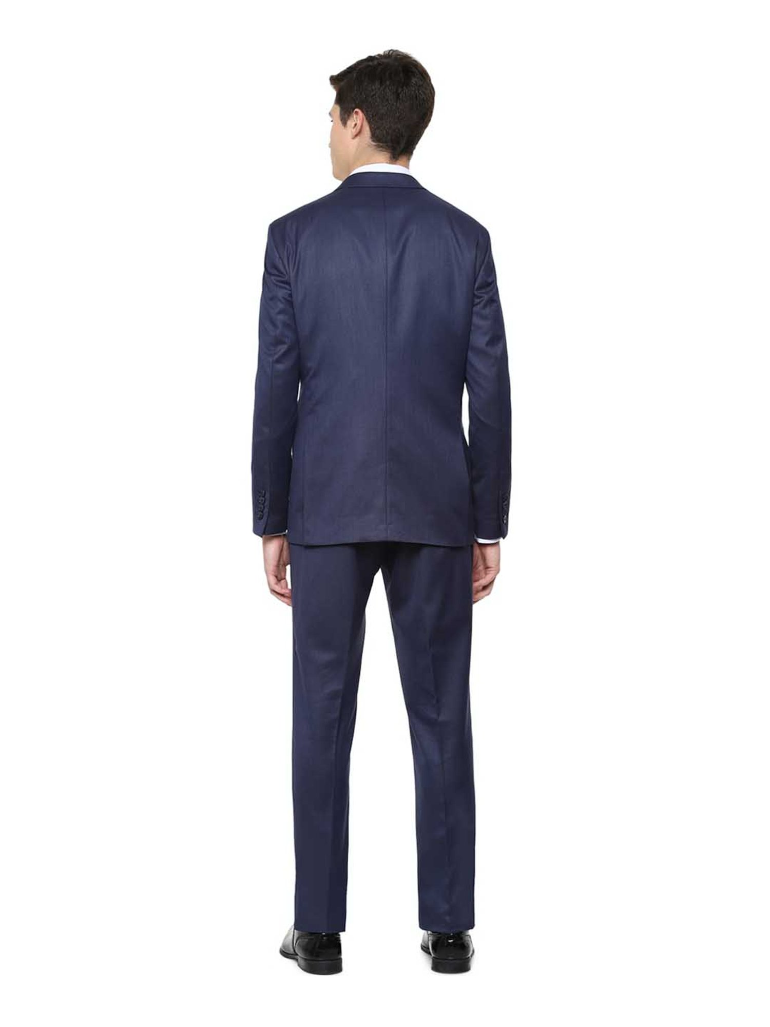 Louis Philippe Navy Solid Three Piece Suit