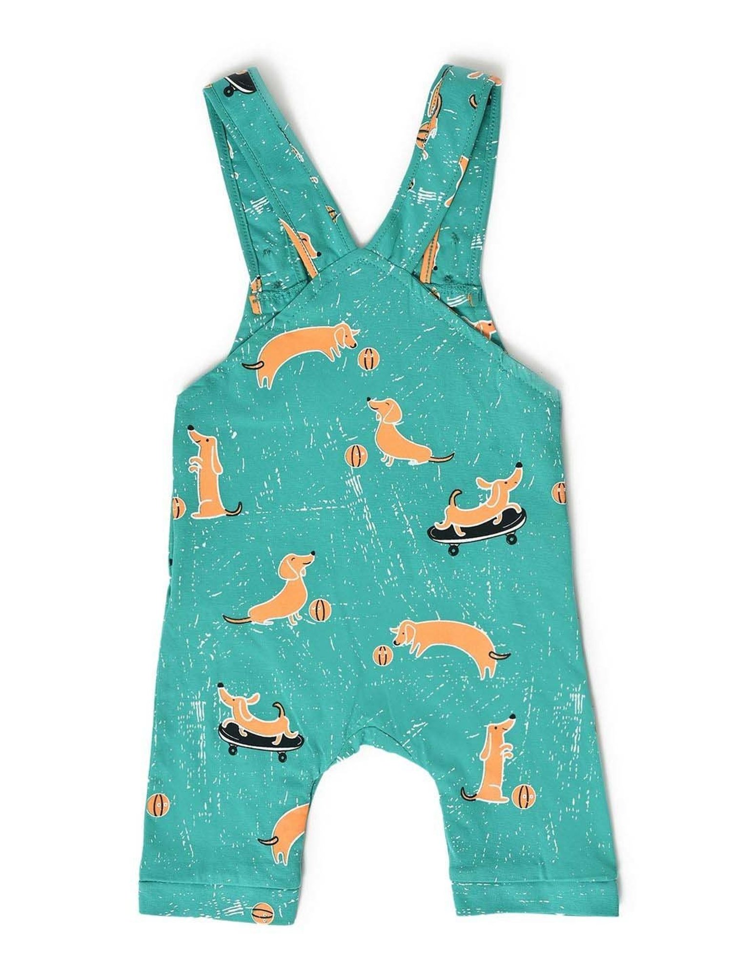 MiArcus Kids Orange & Teal Blue Cotton Printed T-Shirt Set