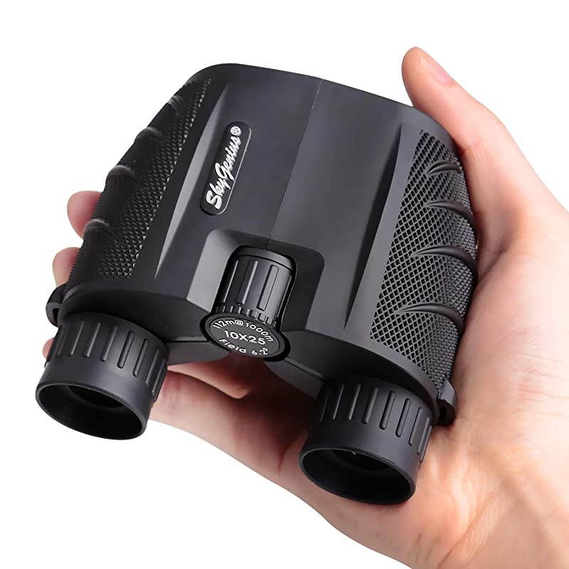 10x25 Compact Binoculars for Adults High Powered Binoculars Pocket for Concerts Theater Travel BK4 Roof Prism FMC Lens Kid Binoculars for Bird Watching 053lb