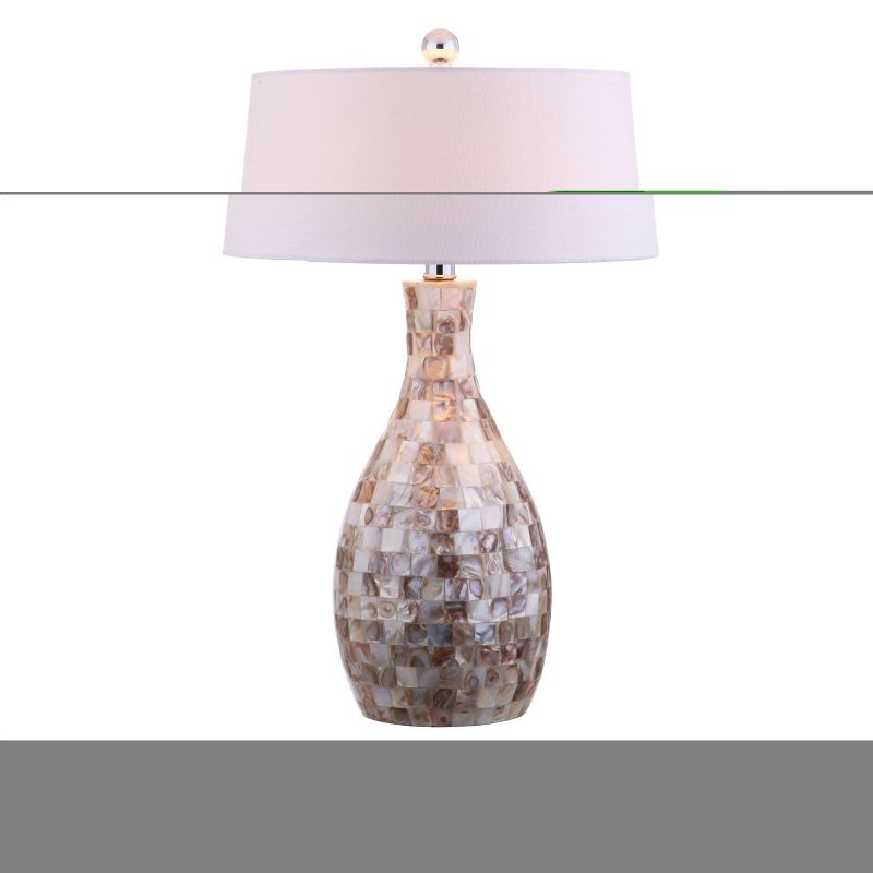 26.5" Verna Seashell Table Lamp (Includes LED Light Bulb) Beige - JONATHAN Y