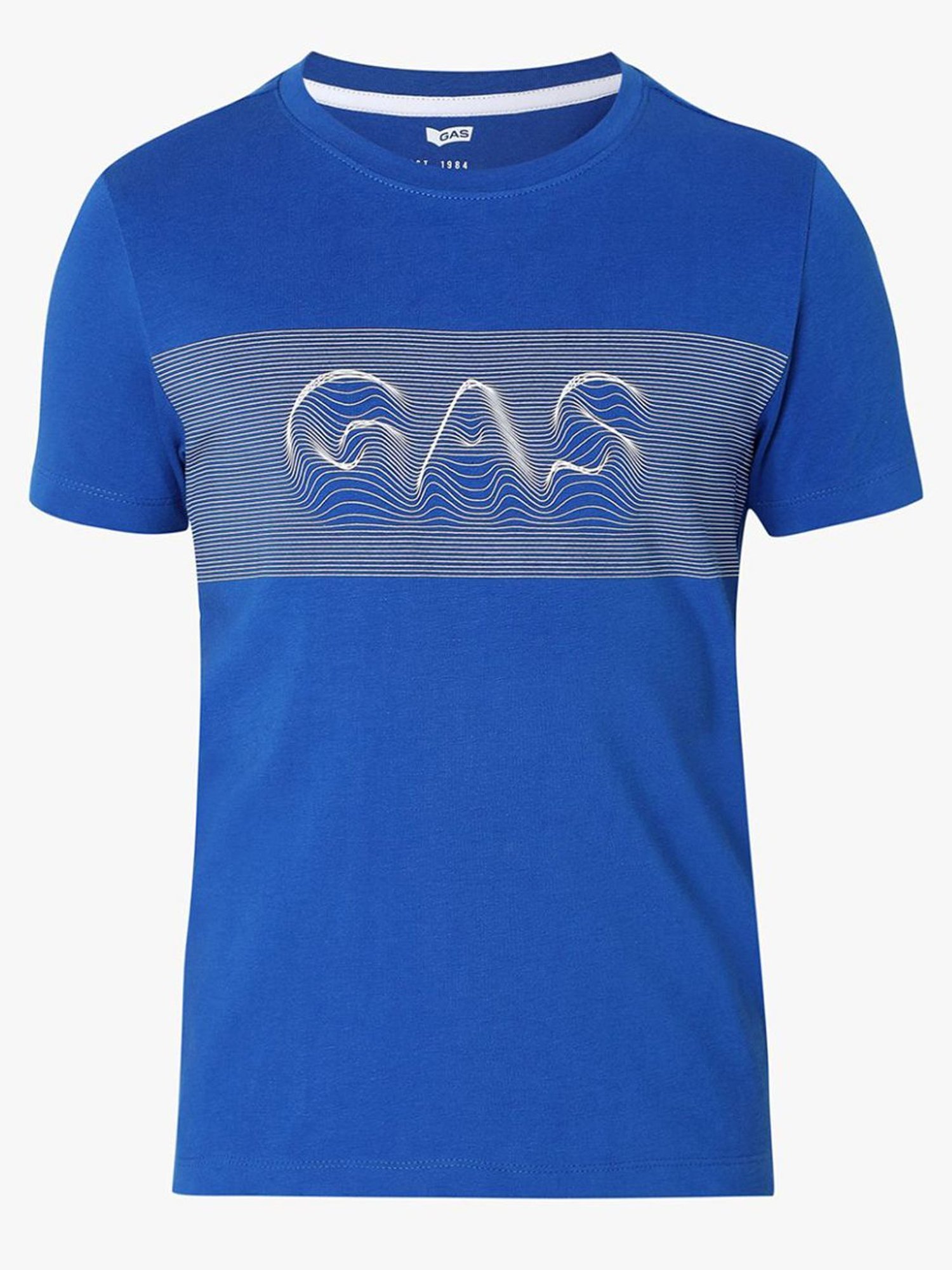 Gas Kids Blue Printed T-Shirt
