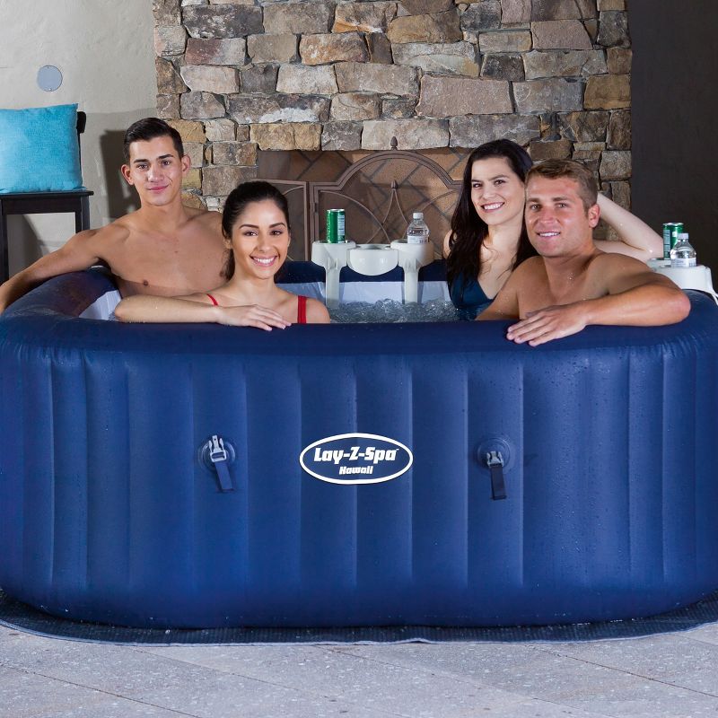 Bestway SaluSpa Hawaii 6 Person Portable Inflatable Spa Hot Tub & Drink Holder