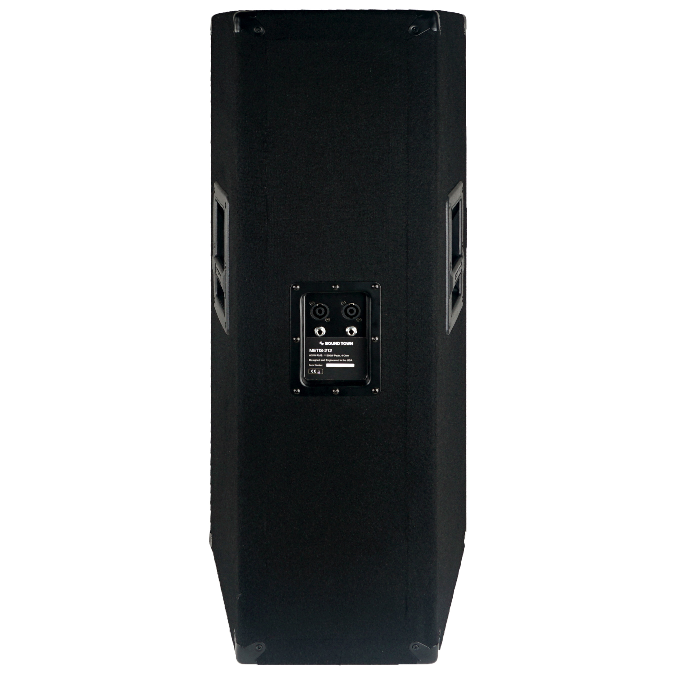 Sound Town Dual 12" 1200W 2-Way Full-Range Passive DJ PA Pro Audio Speaker with Titanium Compression Driver for Live Sound, Karaoke, Bar, Church (METIS-212)