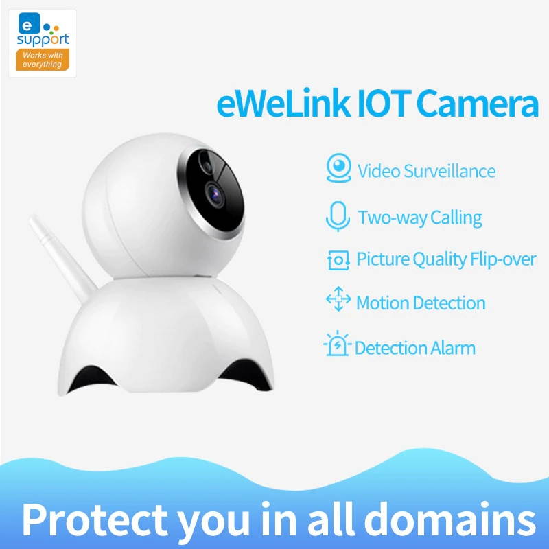 EWeLink APP Camera Smart Home Mini 720P Cloud Auto Tracking Camera Baby Monitor Home Video Surveillance Camera Wifi Camera