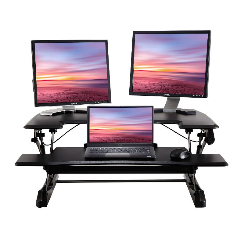35.4" Airlift Adjustable Height Stand Up Laptop Desk Black - Seville Classics