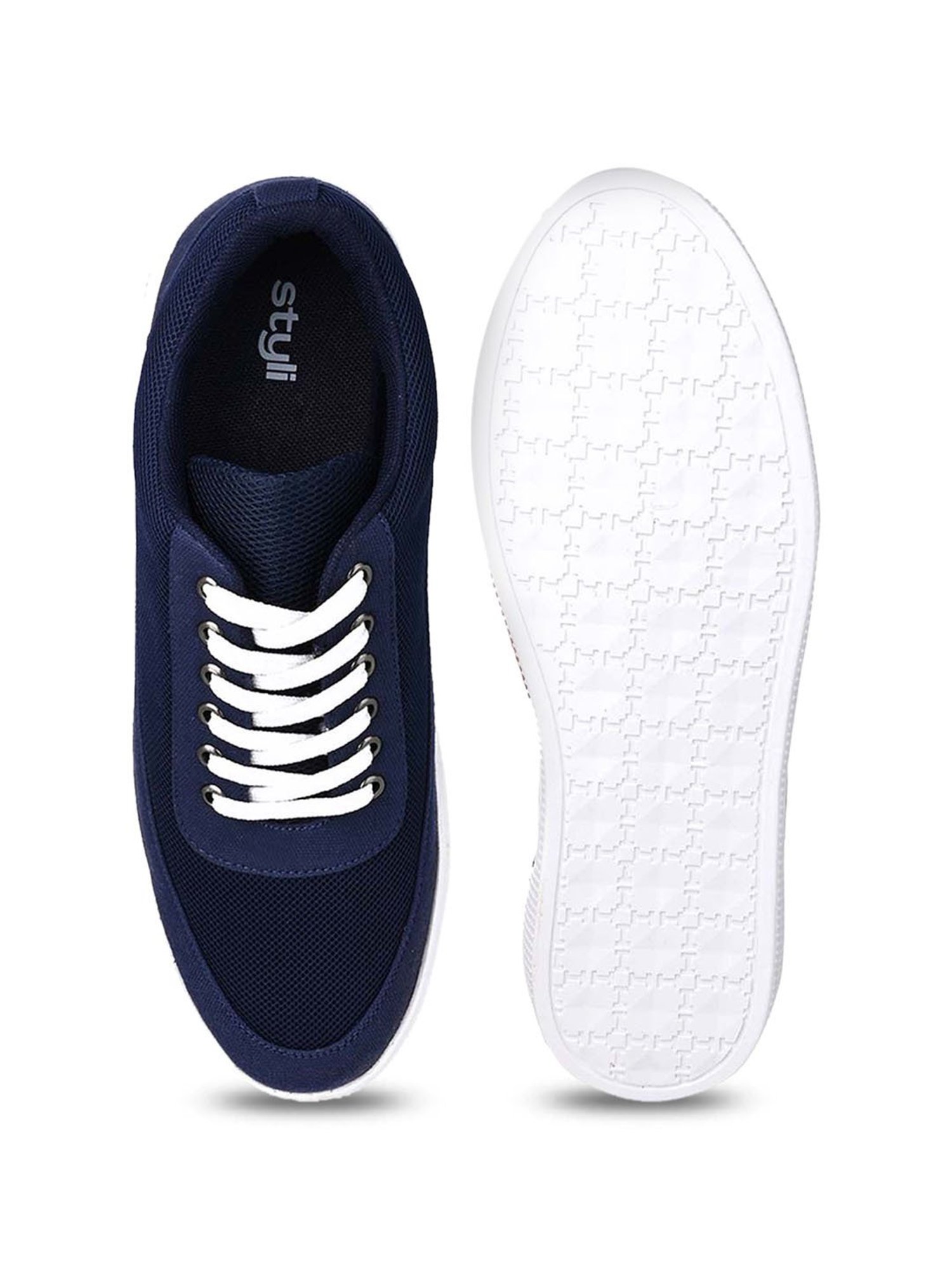 Styli Men's Navy Casual Sneakers