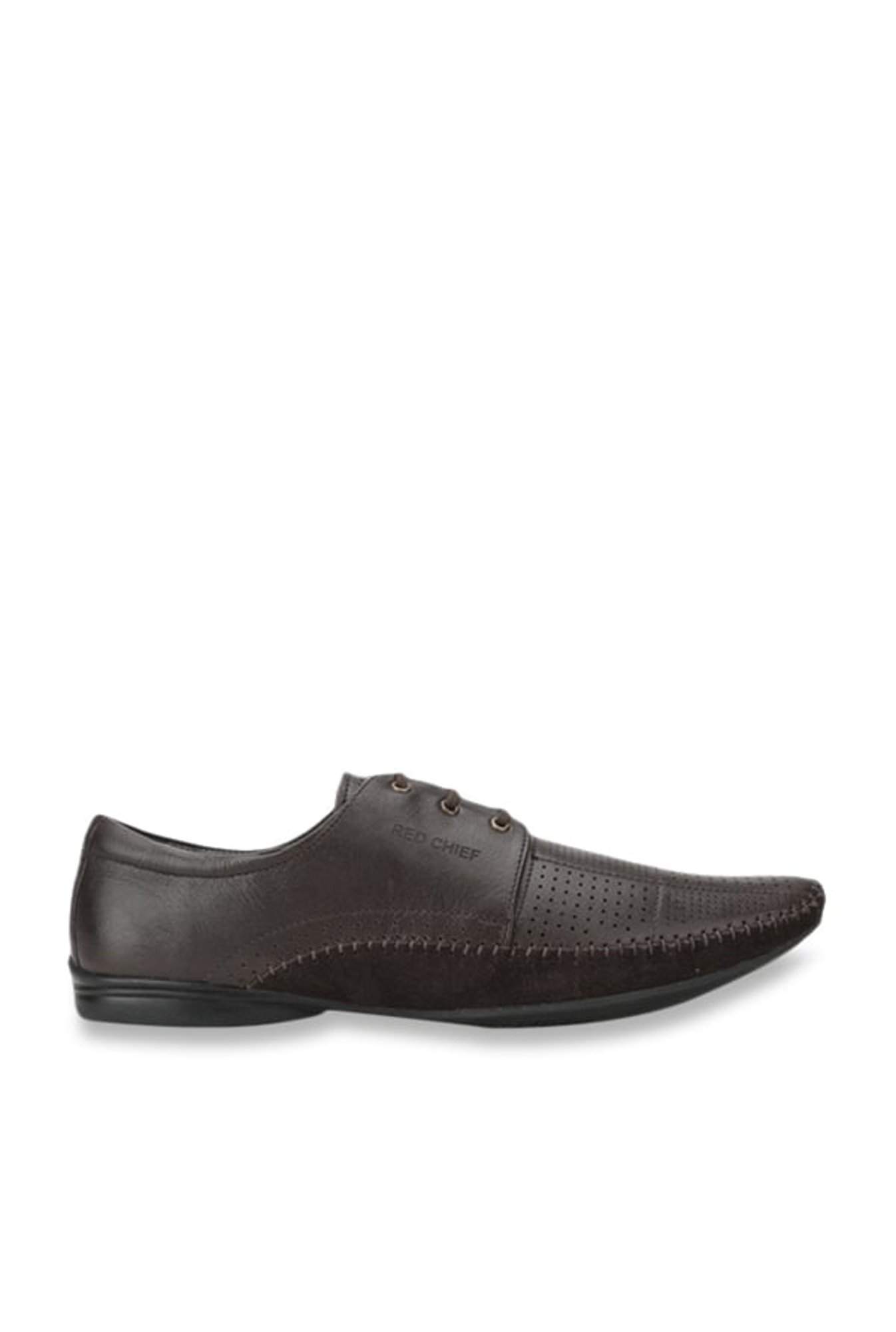Red Chief Men's Dark Brown Derby Shoes