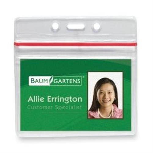 Baumgartens 47830 Sealable ID Badge Holder - Clear