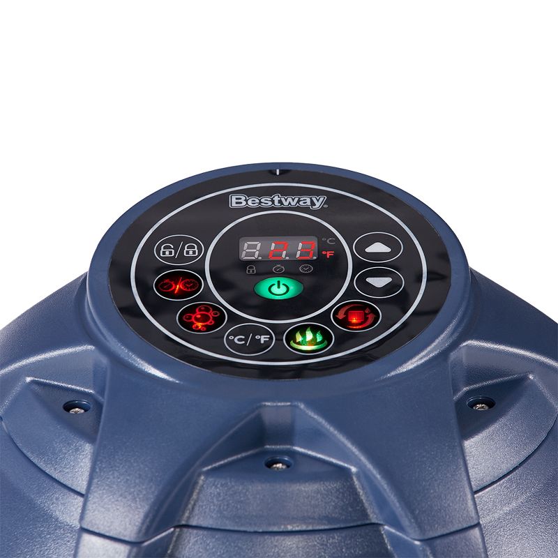 Bestway 60022E SaluSpa Hawaii 71-Inch x 26-Inch 6 Person Outdoor Inflatable Hot Tub Spa with Air Jets,  Pump, 2 Filter Cartridges, and Tub Cover, Navy