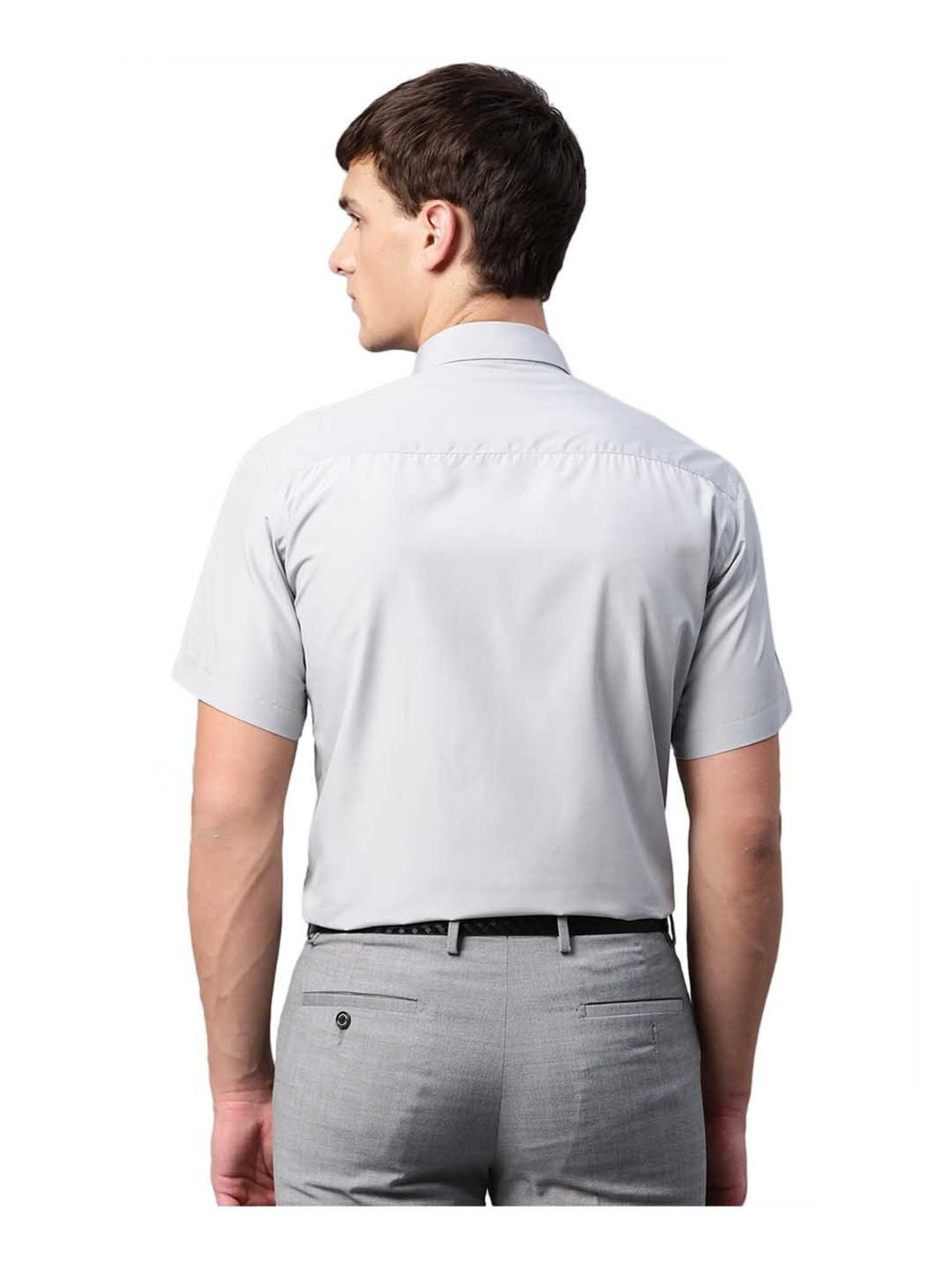 English Navy Light Grey Short Sleeves Shirt