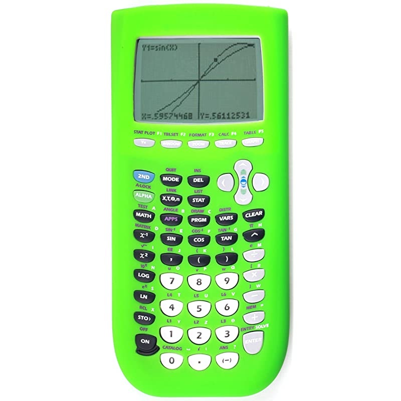 Silicone Case for Texas Instruments TI84 Plus Graphing Calculator Green