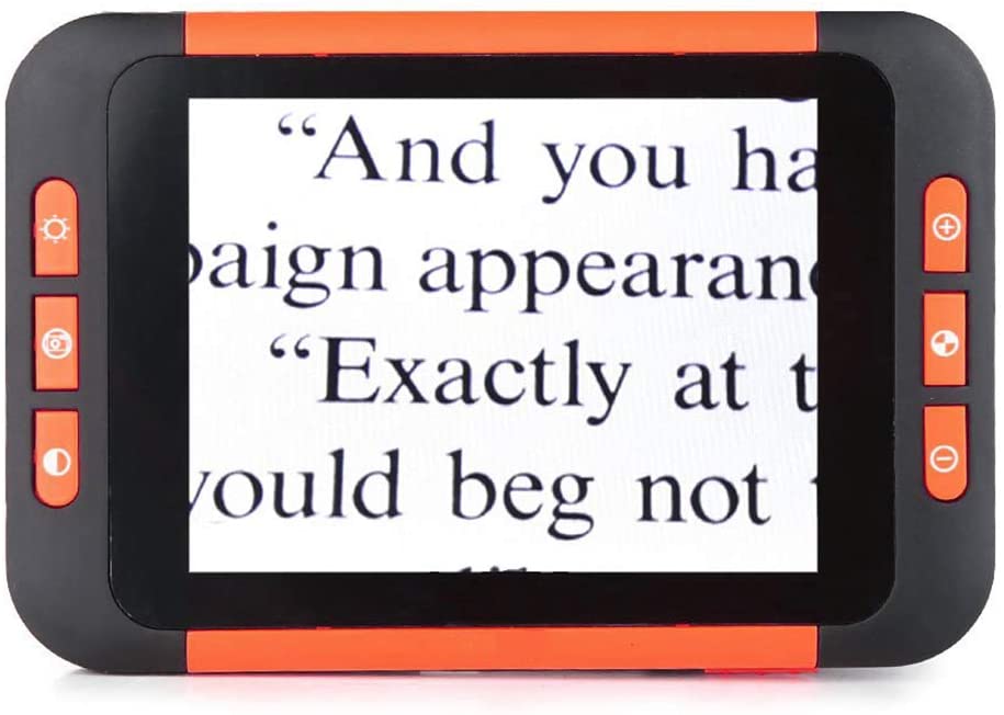 3.5 inch LCD Portable Video Digital Magnifier Electronic Reading Aid for Low Vision - Ideal Aide for Writing, Viewing Maps, Books - Handheld Digital Tool, Magnification 2X,4X,6X,8X,12X,16X,24X,32X