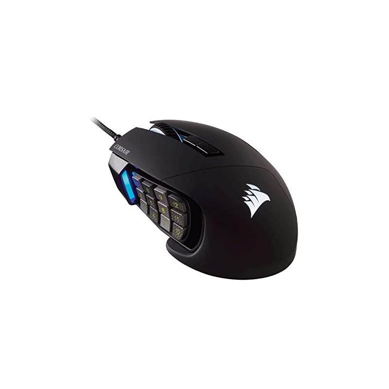 Scimitar Pro RGB - MMO Gaming Mouse - 16,000 DPI Optical Sensor - 12 Programmable Side Buttons - Black (Packaging may vary)
