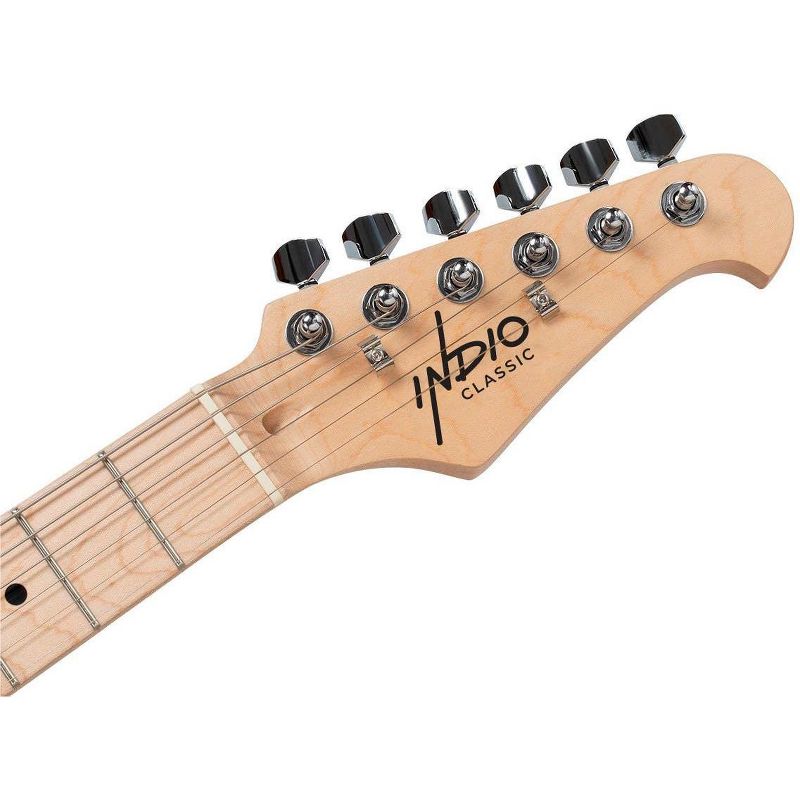 Monoprice Indio Mini Cali Electric Guitar - Blue, With Gig Bag