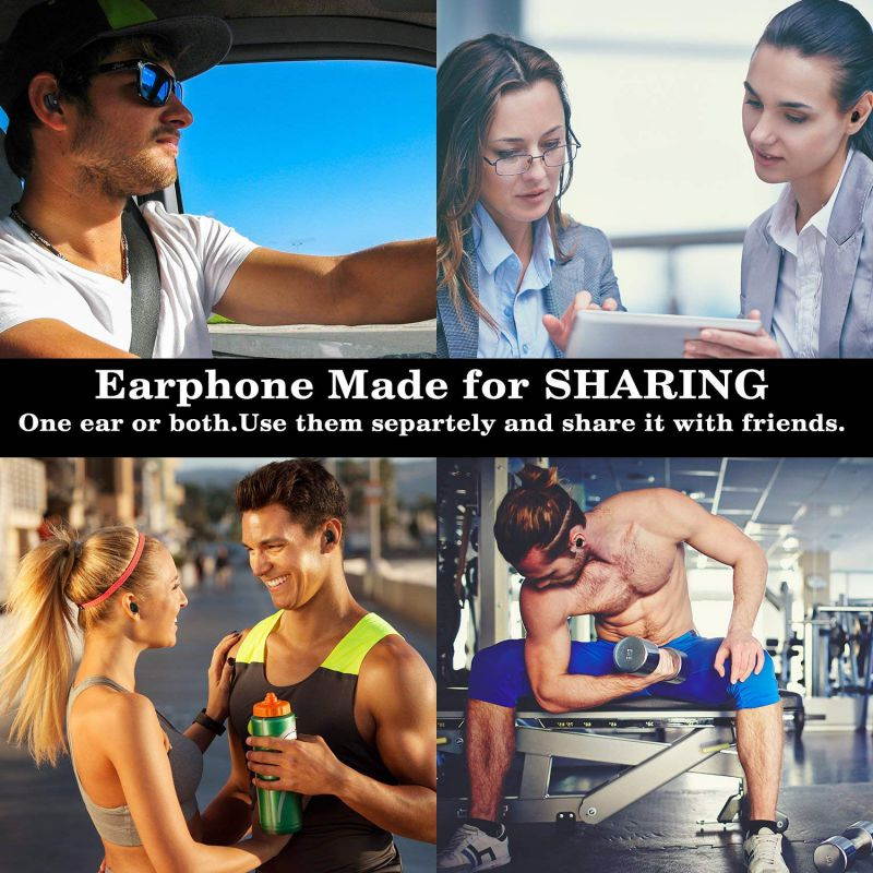 True Wireless Earbuds,Bluetooth 4.2 Deep Base Headphones, Sports in-Ear TWS Stereo Mini Headset