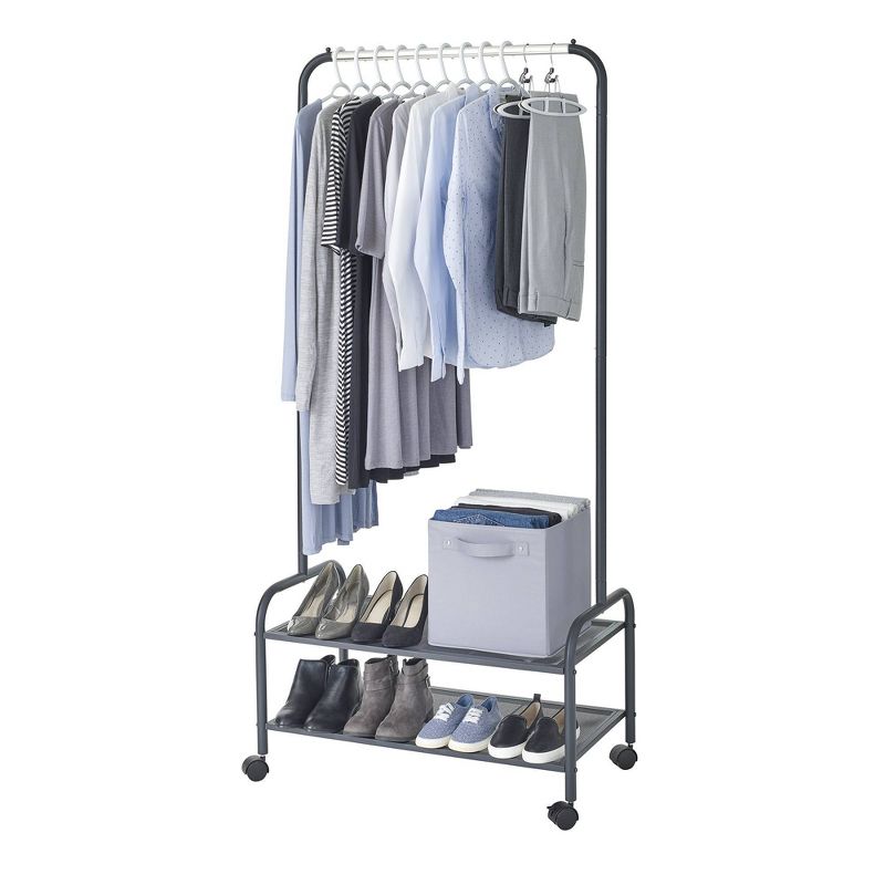 Neatfreak Heavy Duty Steel Garment Rack with Shelves