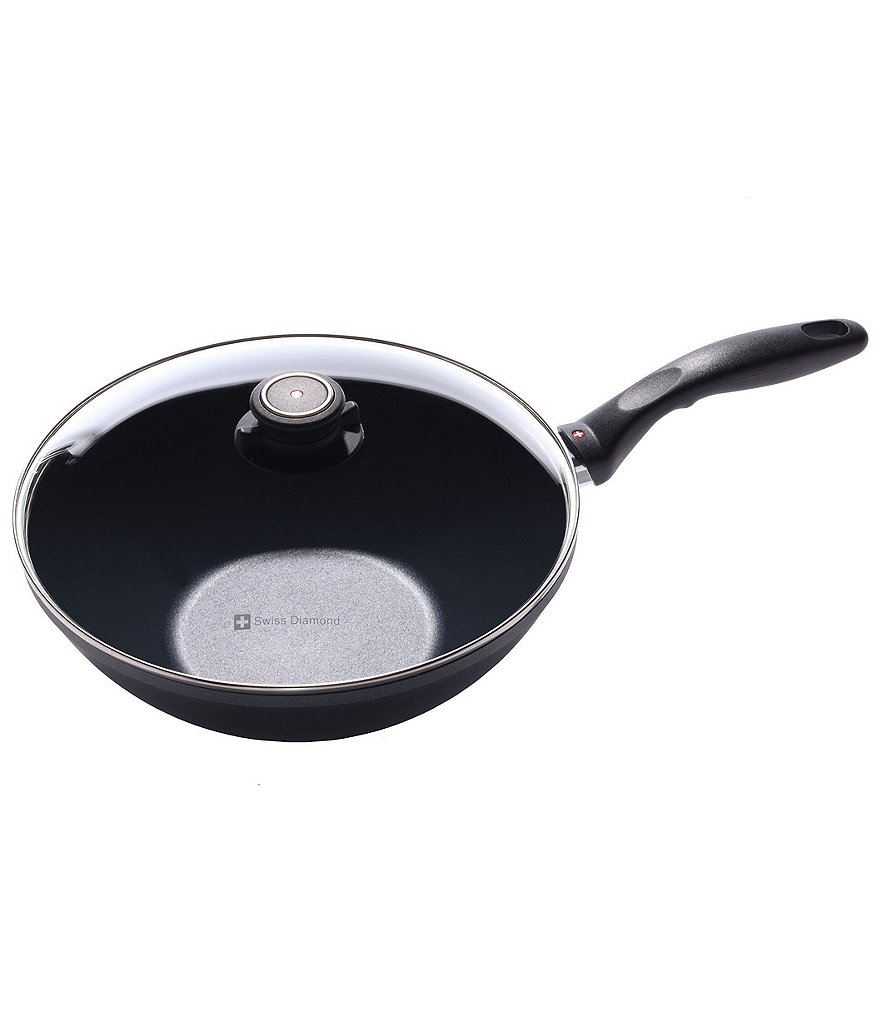 Swiss Diamond HD Classic Nonstick 11#double; Wok with Lid