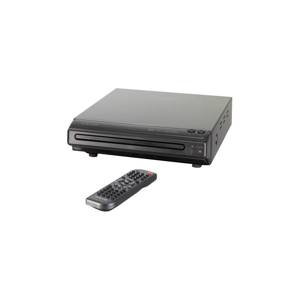 CRAIG CVD401A Compact HDMI DVD Player with Remote in Black