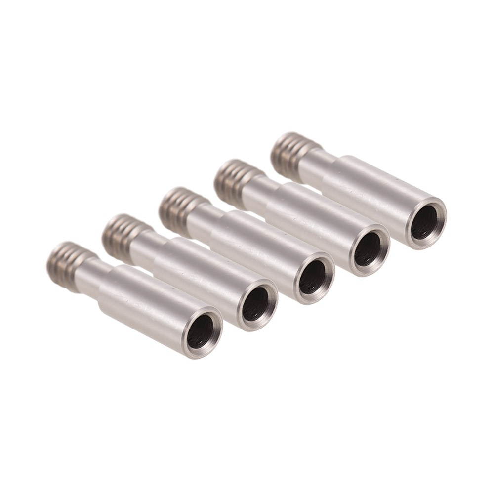 Creality 3D Stainless Steel Heat Break Nozzle Throat M6 * 28mm for 3D Printer Extruder Hot End 1.75mm Filament, 5pcs